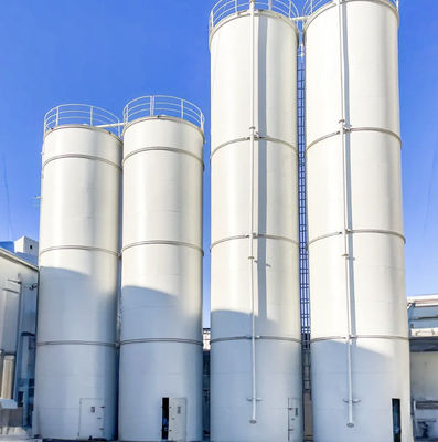Silos de stockage en vrac galvanisés de 30 m de haut avec un angle de toit de 30 degrés